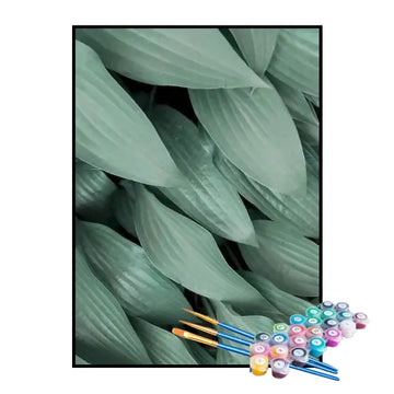 Kit de Pintura Numerada - Folhas de Agave Azul