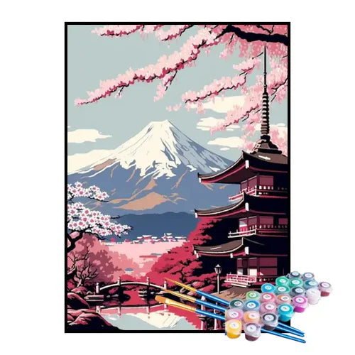 Kit de Pintura Numerada - Monte Fuji, Japão