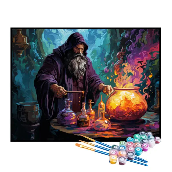 Kit de Pintura Numerada - O Feiticeiro e Suas Poções