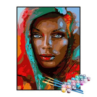 Kit de Pintura Numerada - Mulher Africana - Arte