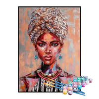 Kit de Pintura Numerada - A Beleza da Mulher Africana