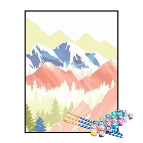 Kit de Pintura Numerada - Montanhas