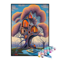 Kit de Pintura Numerada - Casa na Árvore Imaginária