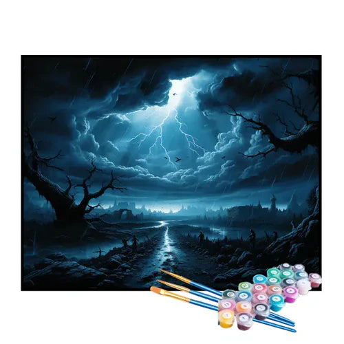 Kit de Pintura Numerada - Floresta Tempestuosa