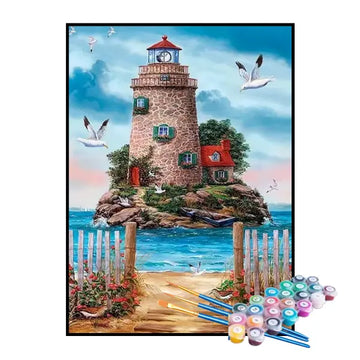 Kit de Pintura Numerada - A Casa no Farol