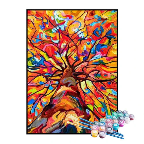 Kit de Pintura Numerada - A Árvore das Cores