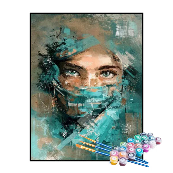 Kit de Pintura Numerada - Mulher Muçulmana