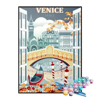 Kit de Pintura Numerada - Mapa de Veneza