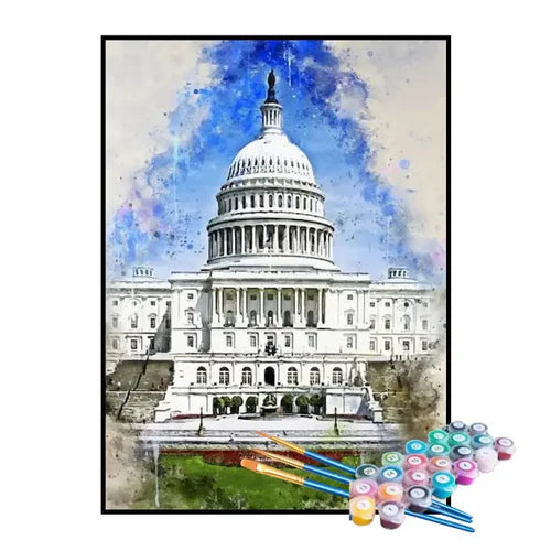 Kit de Pintura Numerada - Capitólio dos Estados Unidos