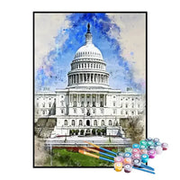 Kit de Pintura Numerada - Capitólio dos Estados Unidos