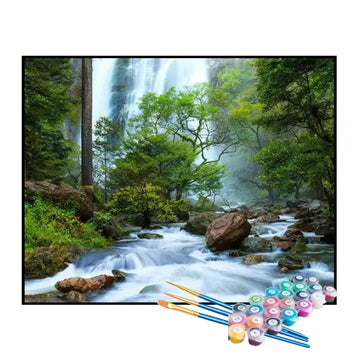 Kit de Pintura Numerada - Pedras na Cachoeira