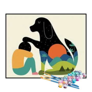 Kit de Pintura Numerada - Cão Reconfortante