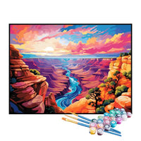 Kit de Pintura Numerada - Céu Colorido no Deserto