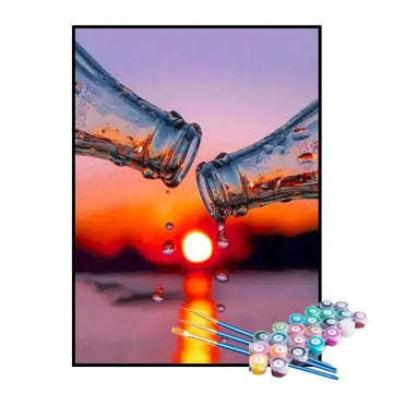 Kit de Pintura Numerada - Celebração ao Pôr do Sol