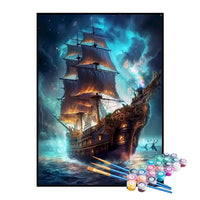 Kit de Pintura Numerada - Navio Pirata Encantado
