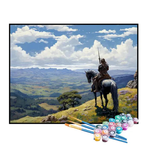 Kit de Pintura Numerada - Cavaleiro Viajante