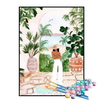 Kit de Pintura Numerada - Férias no Resort
