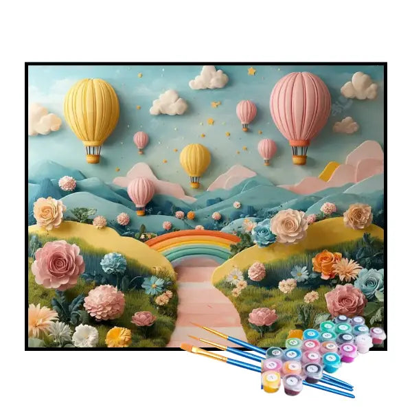 Kit de Pintura Numerada - O Caminho da Alegria