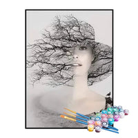 Kit de Pintura Numerada - Mulher e Árvore