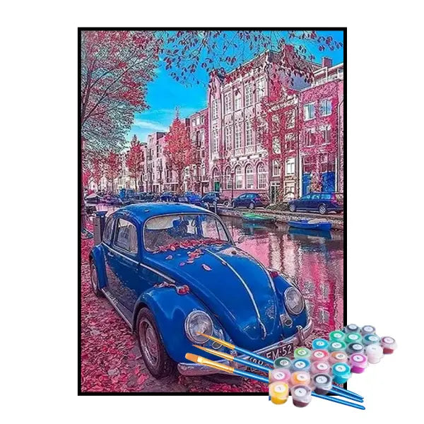 Kit de Pintura Numerada - O Fusca Azul