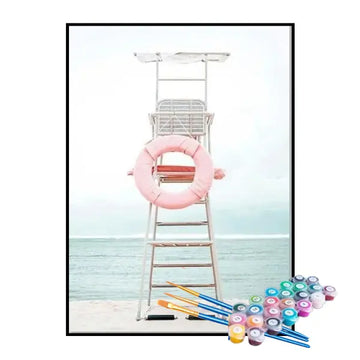 Kit de Pintura Numerada - Posto de Salvamento