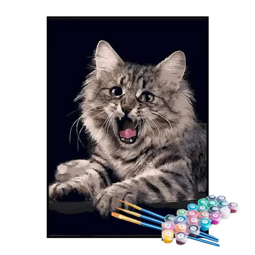 Kit de Pintura Numerada - Gato Mia