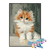 Kit de Pintura Numerada - Gatinho Laranja