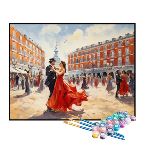 Kit de Pintura Numerada - Baile ao Ar Livre