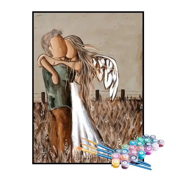 Kit de Pintura Numerada - Noiva com Asas de Anjo