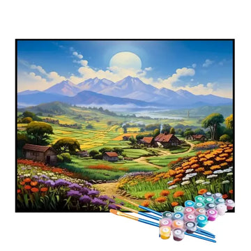 Kit de Pintura Numerada - Cidade Pacífica do Interior