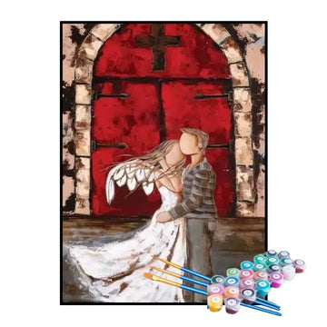 Kit de Pintura Numerada - Casamento na Igreja Vermelha