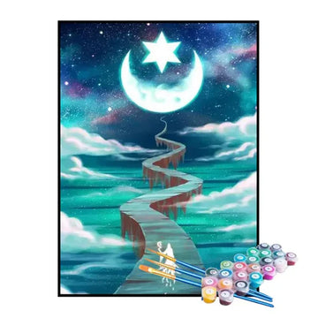 Kit de Pintura Numerada - Ponte para a Lua no Universo