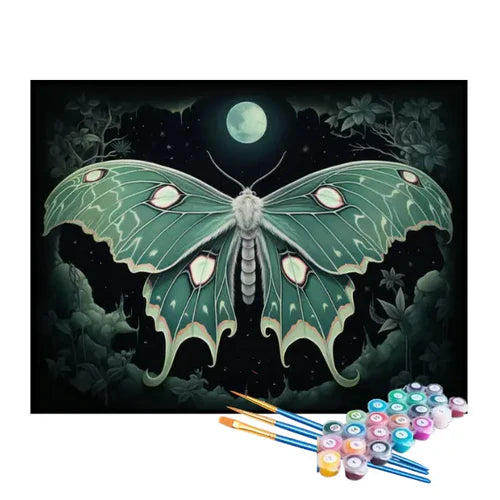 Kit de Pintura Numerada - Borboleta Verde