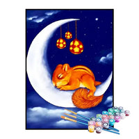 Kit de Pintura Numerada - Esquilo Dorminhoco