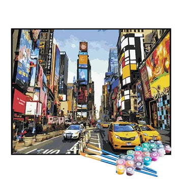 Kit de Pintura Numerada - Táxis na Times Square