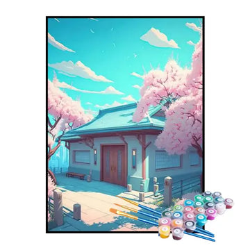 Kit de Pintura Numerada - Casa dos Cerejeiras