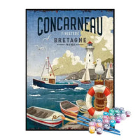Kit de Pintura Numerada - Concarneau, França