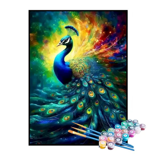 Kit de Pintura Numerada - O Belo Pavão