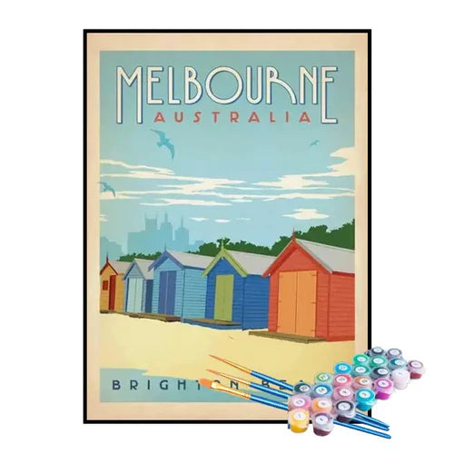 Kit de Pintura Numerada - Melbourne, Austrália
