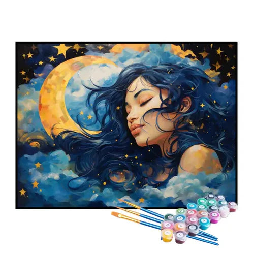 Kit de Pintura Numerada - Sono Profundo nas Nuvens