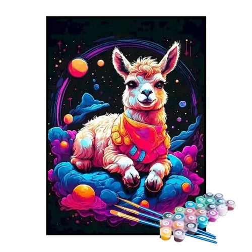 Kit de Pintura Numerada - Cabra nas Nuvens