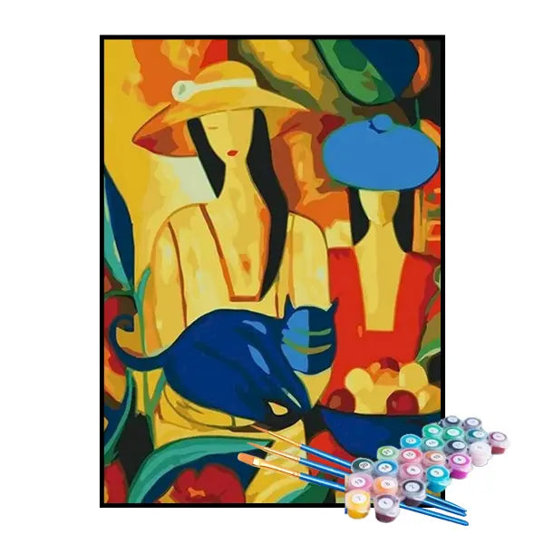 Kit de Pintura Numerada - Mulheres Asiáticas