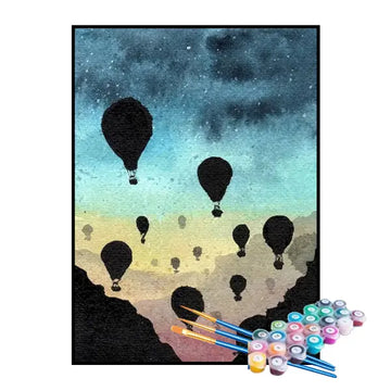 Kit de Pintura Numerada - Balões na Galáxia