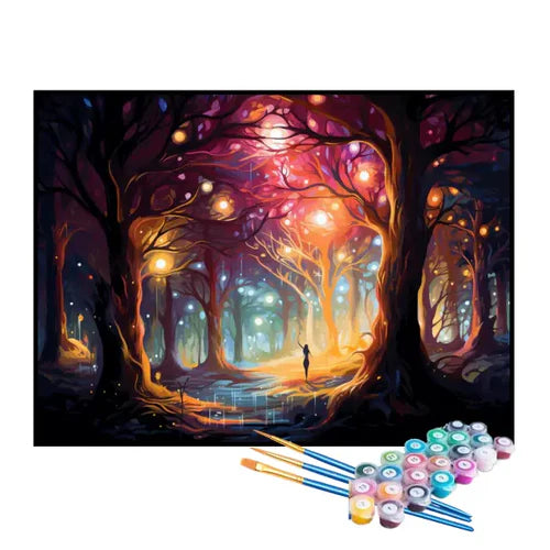 Kit de Pintura Numerada - Floresta Mística