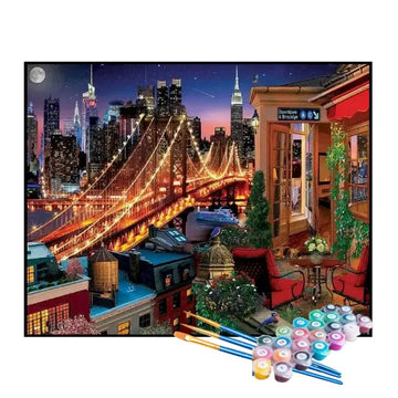 Kit de Pintura Numerada - Ponte da Grande Cidade