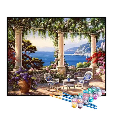Kit de Pintura Numerada - Vista para o Mar