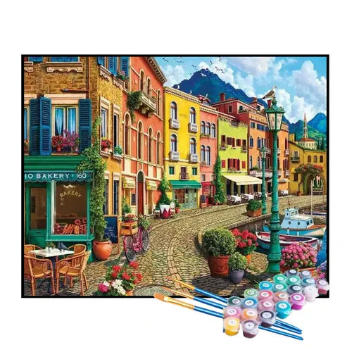 Kit de Pintura Numerada - Lojas na Orla da Praia