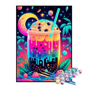 Kit de Pintura Numerada - Milkshake Colorido