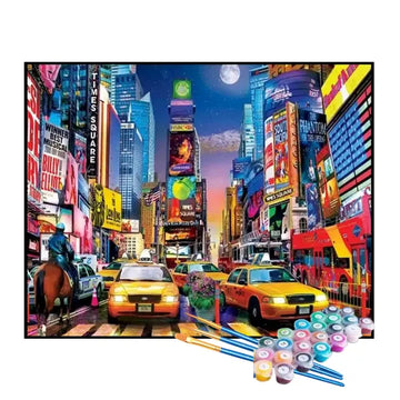 Kit de Pintura Numerada - Times Square Agitada
