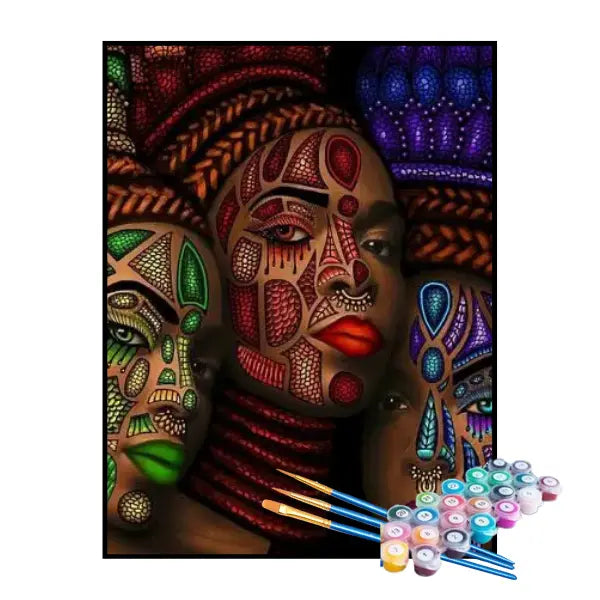 Kit de Pintura Numerada - Mulheres Africanas